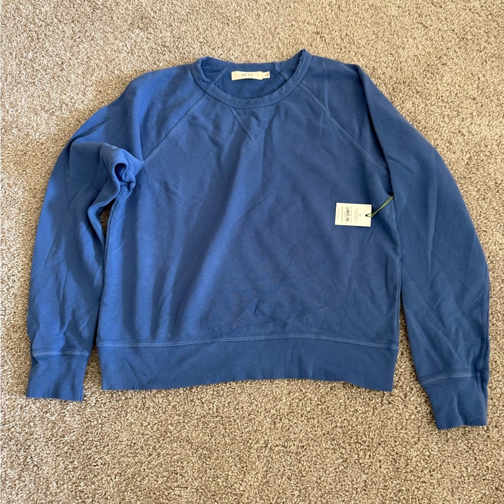 AE 77 Blue  American Eagle crewneck sweatshirt